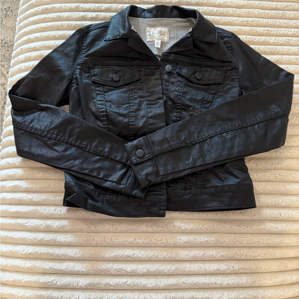 Jessica Simpson Black Jean Jacket